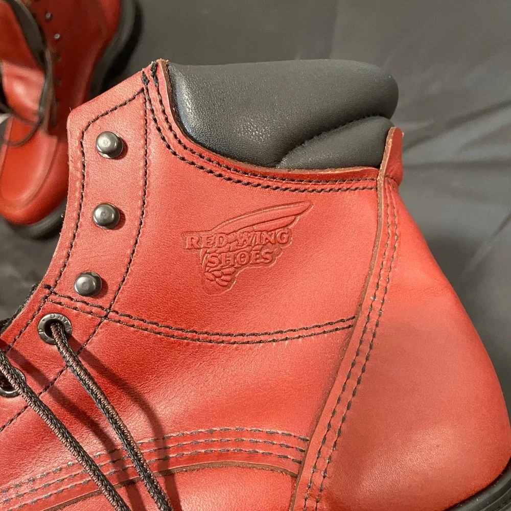Red Wing Mens 6 Inch SuperSole Soft Toe Work Boots EH USA Made Red Brown 10 D